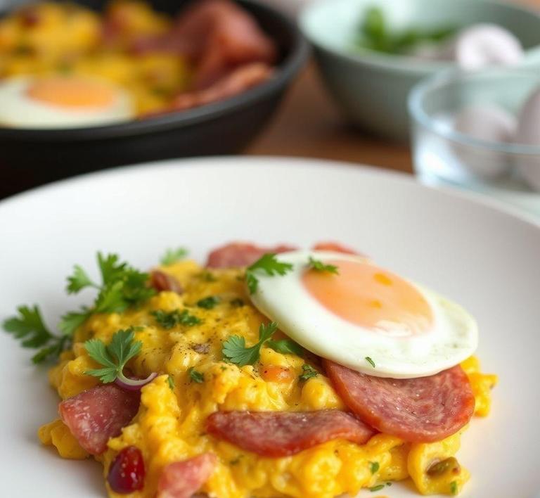 Pastrami and Egg Scramble