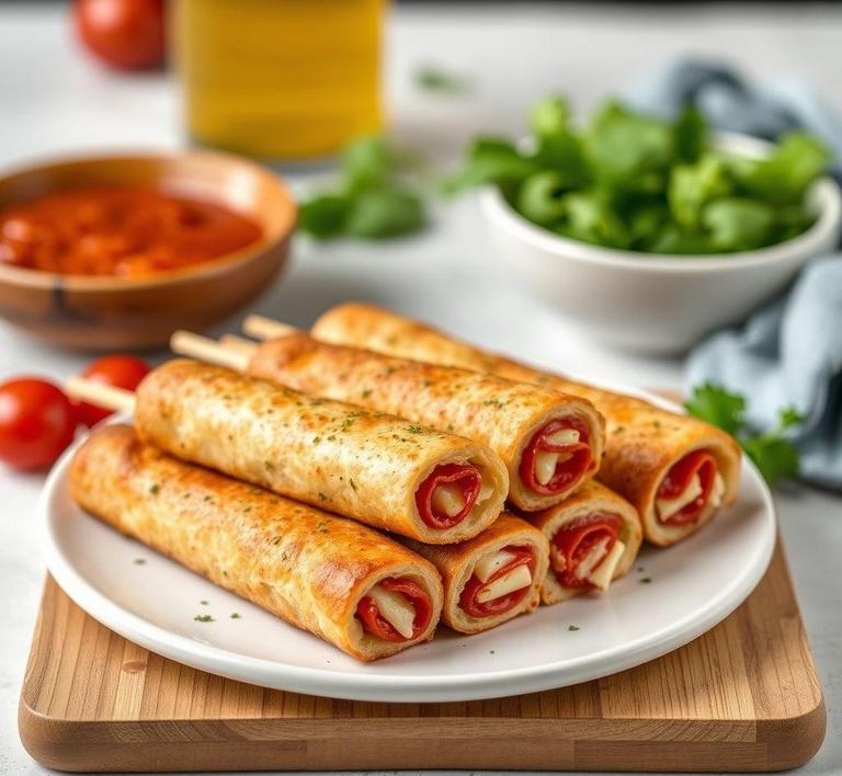 Pepperoni and Cheese Stuffed Breadsticks