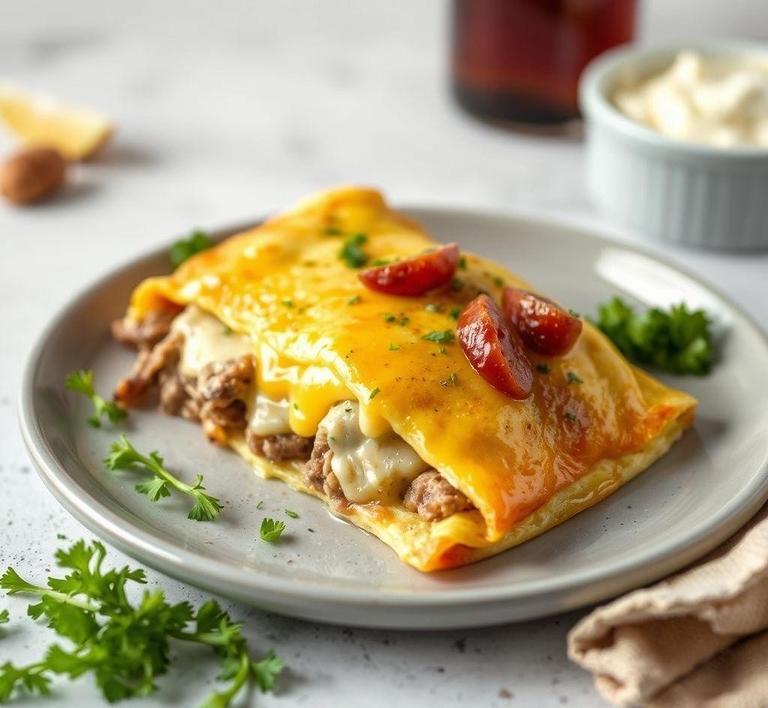 Philly Cheesesteak Omelette