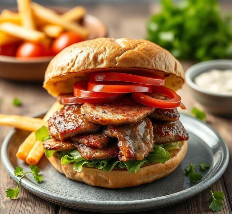 Pork Steak Sandwich