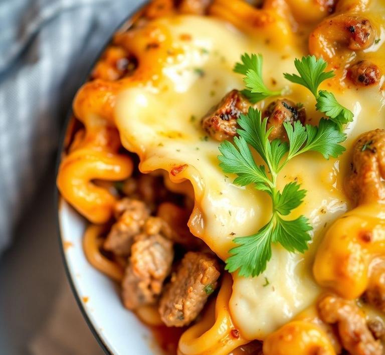 Salisbury Steak Pasta Bake