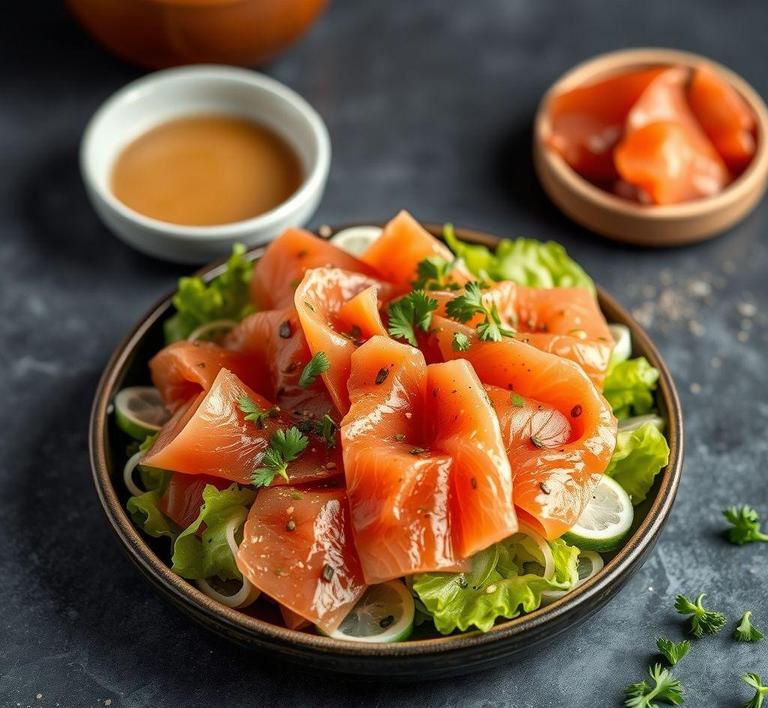 Sashimi Salad with Sesame Dressing