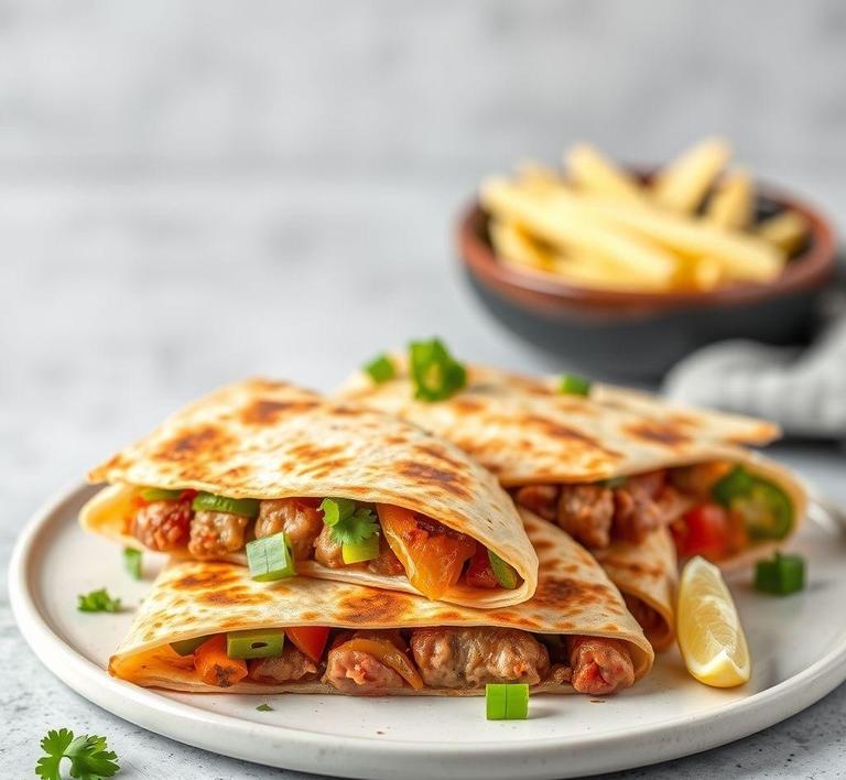 Sausage and Pepper Quesadillas