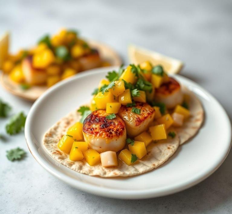 Scallop Tacos with Mango Salsa