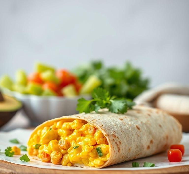 Scrambled Egg Breakfast Burrito