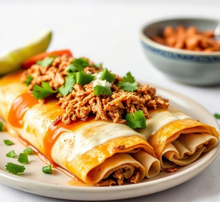 Shredded Pork Enchiladas