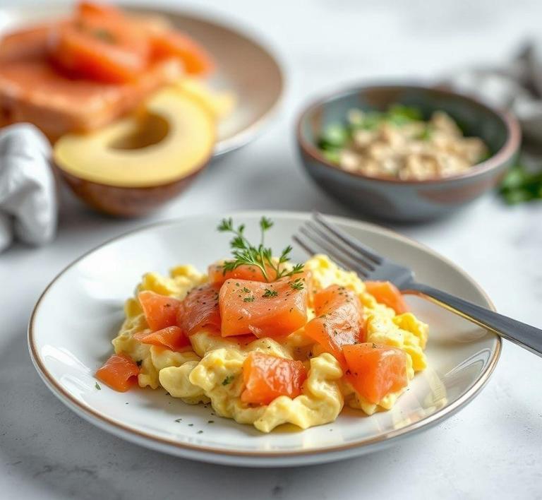 Smoked Salmon Scrambled Eggs
