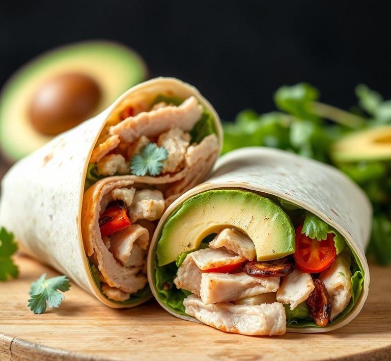 Smoked Turkey and Avocado Wrap
