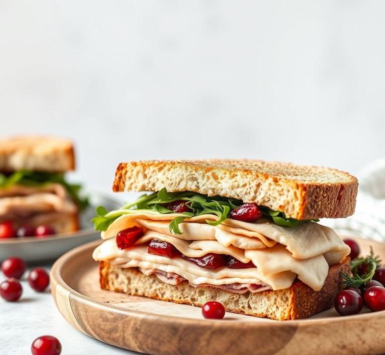 Smoked Turkey and Cranberry Sandwich