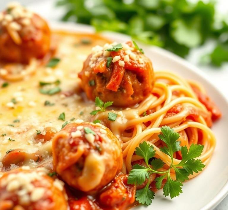 Spaghetti Meatballs Casserole