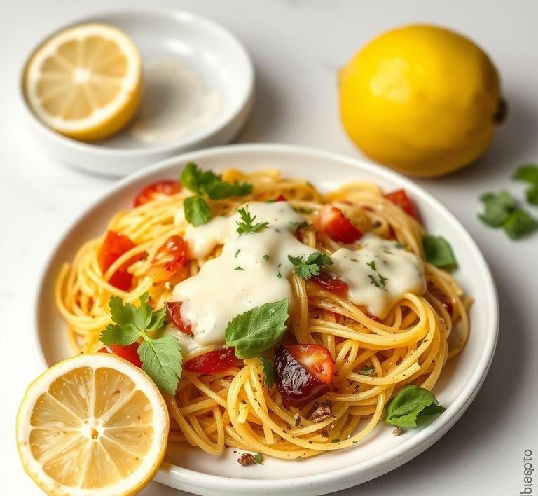 Spaghetti Squash Salad with Lemon Dressing