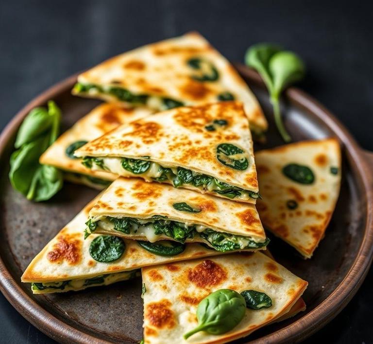Spinach and Cheese Quesadillas