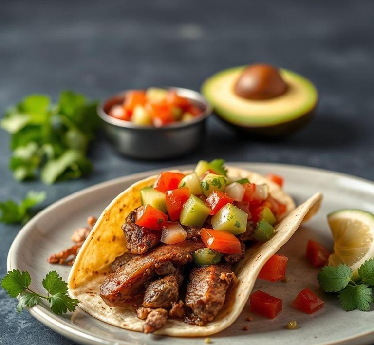 Tri Tip Tacos with Avocado and Salsa