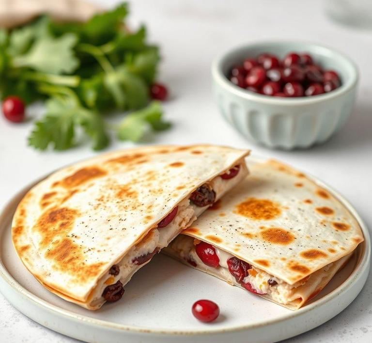 Turkey and Cranberry Quesadilla
