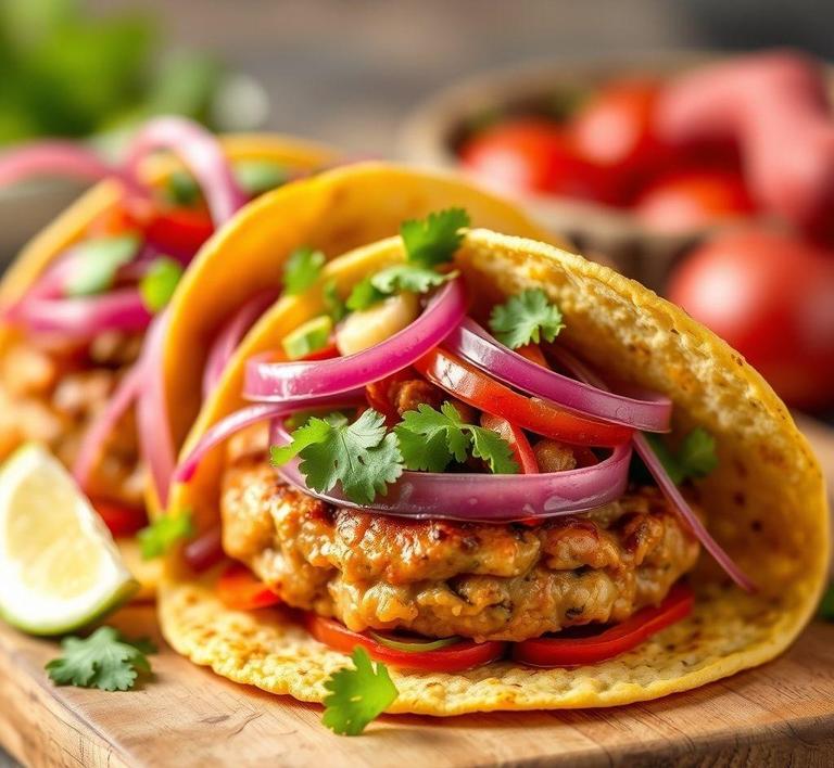 Turkey Burger Tacos