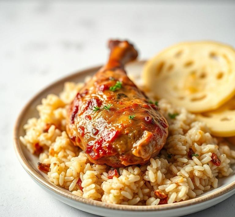 Turkey Leg and Rice Casserole