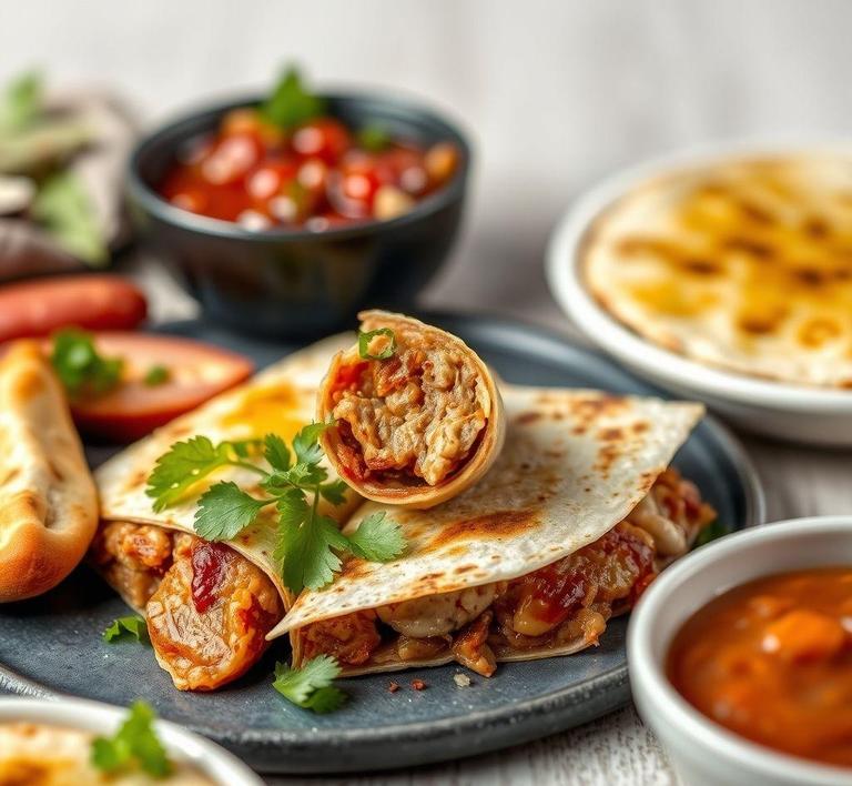 Turkey Leg Quesadillas